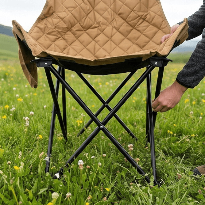 Foldable Camping Chair with Wide Padded Design and Deep Comfortable Seat 3