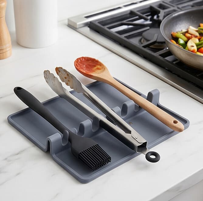 Non-Slip Silicone Kitchen Utensil Holder 5