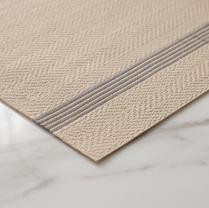 Round Woven Paper Placemat - 38 cm - Set of 2 - Beige 4