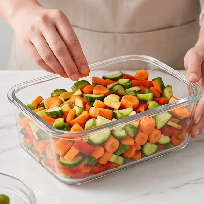 3 Piece Clear Food Storage Container Set with Side Lock 2