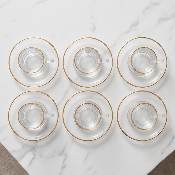 Coffee Cup Glass 12 pcs Set 4