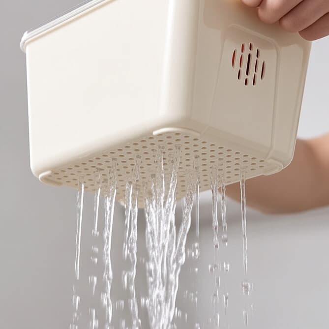 Deep Clear Storage Box with Front Handle and Side Locks 4