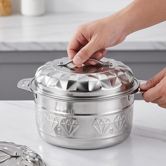 Stainless Steel Insulated Hot Pot Set – Premium Design with Multiple Sizes, Keeps Food Hot for Long Hours, Ideal for Daily Use or Travel 3