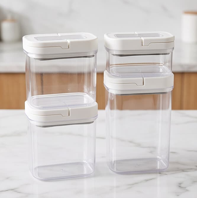 Flip Lid Food Container Set 4 Pieces