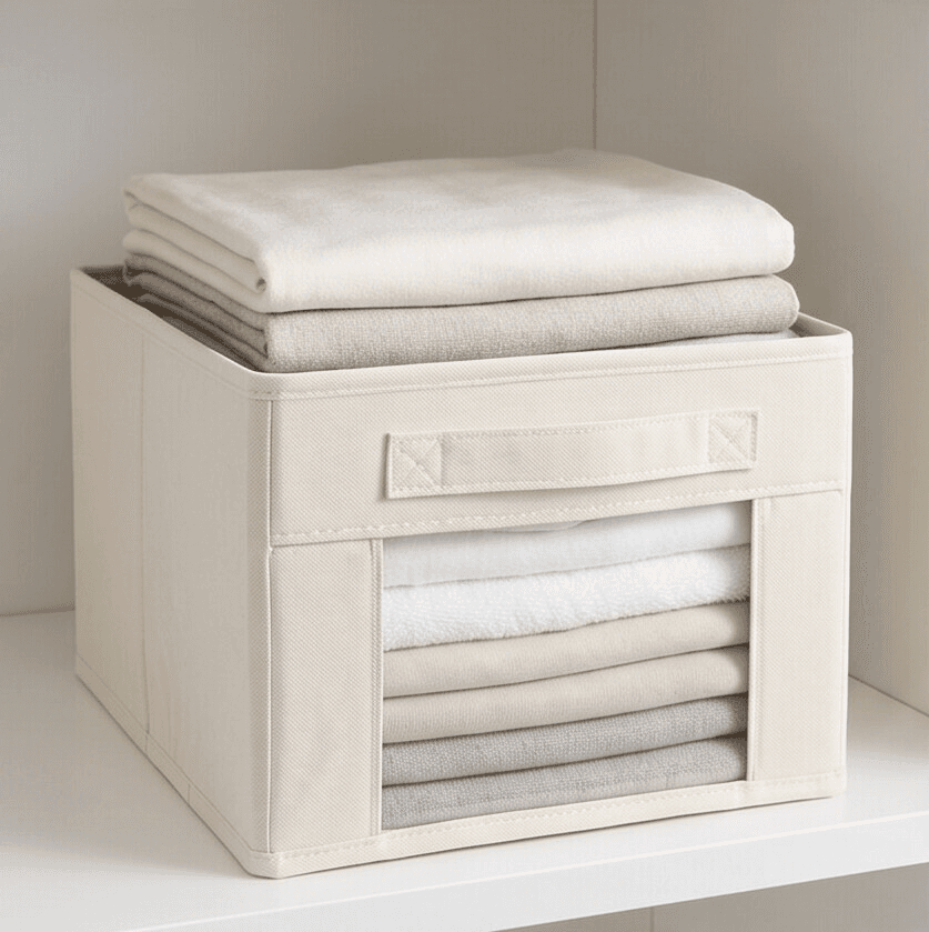 Fabric Storage Box Set – Multi-size wardrobe organizers for clothes, shirts, and accessories 4
