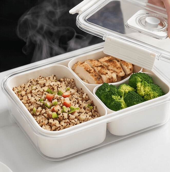 PET Sealed 3-Compartment Fruit Storage Container with Date Indicator 6