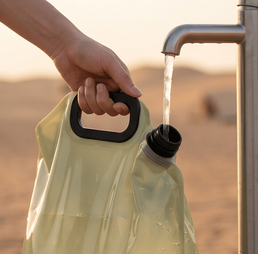 Foldable Travel Water Bag with Tap and Filling Valve 4