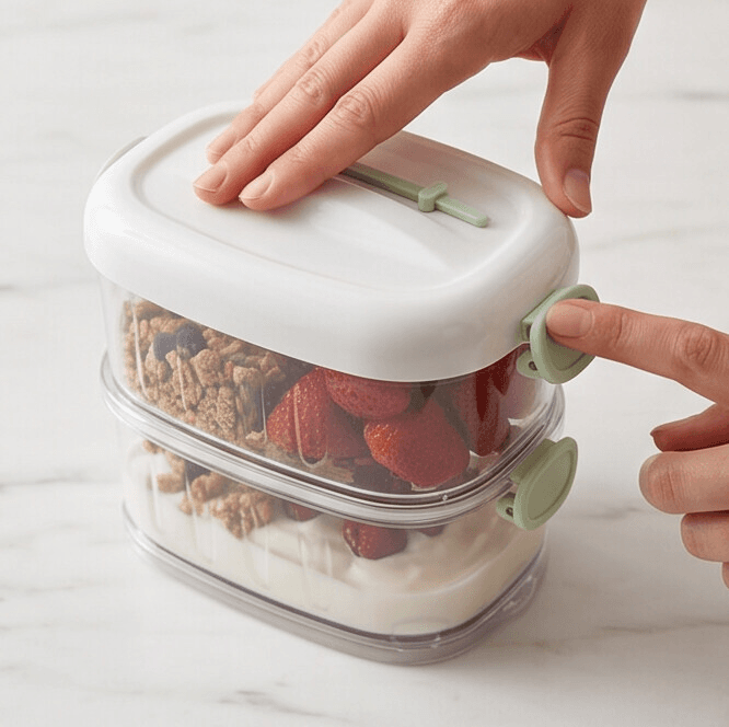 Rectangular Two-Tier Spice Storage Container