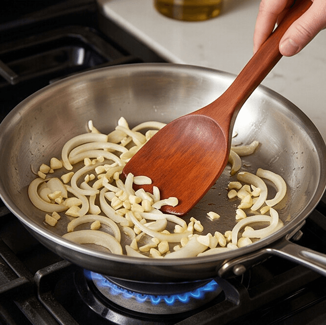Long Wooden Cooking Spatula 5