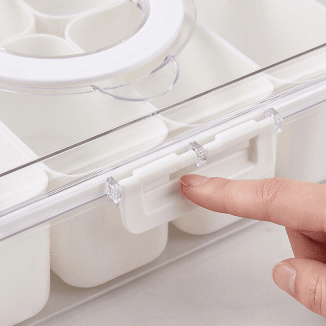 Multi-Compartment Fruit and Snack Tray with Handle 4