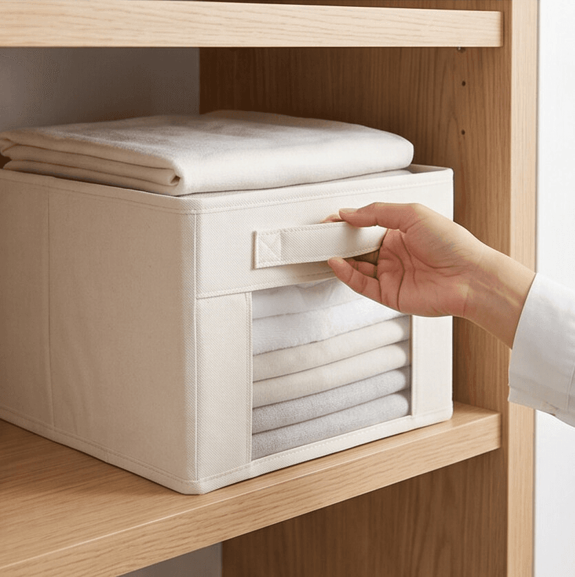 Fabric Storage Box Set – Multi-size wardrobe organizers for clothes, shirts, and accessories 5