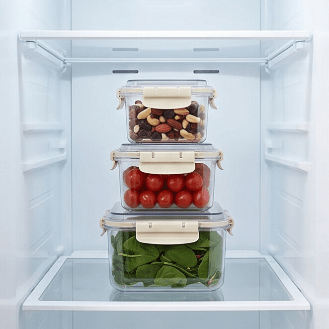 3 Piece Clear Food Storage Container Set with Side Lock 5
