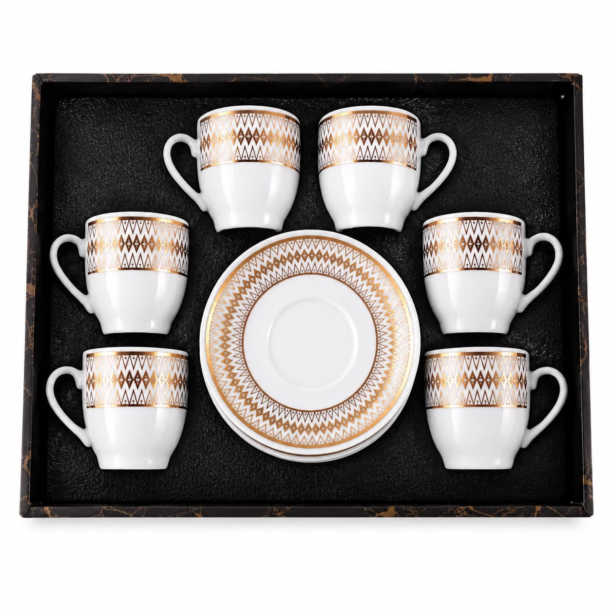 Coffee Cut Set 6Pcs with Saucer 2