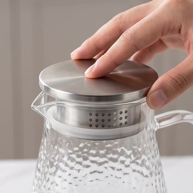 Textured Glass Kettle  5