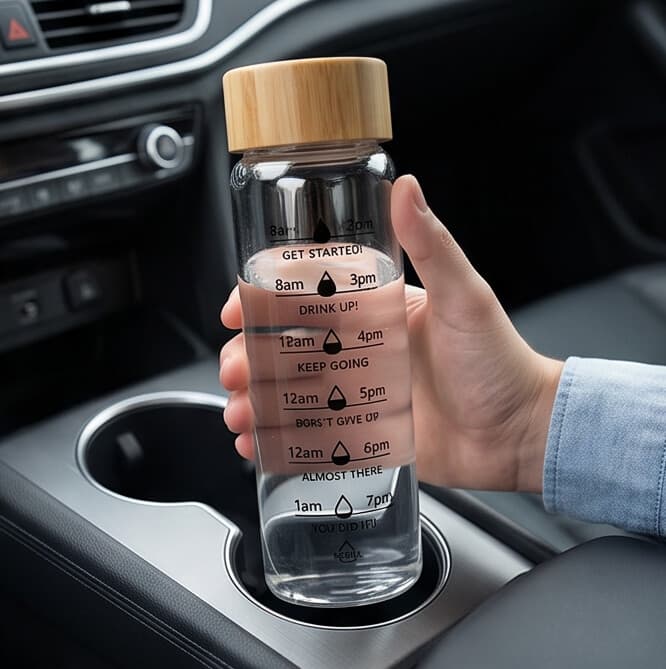 Glass Bottle with Wooden Lid 5