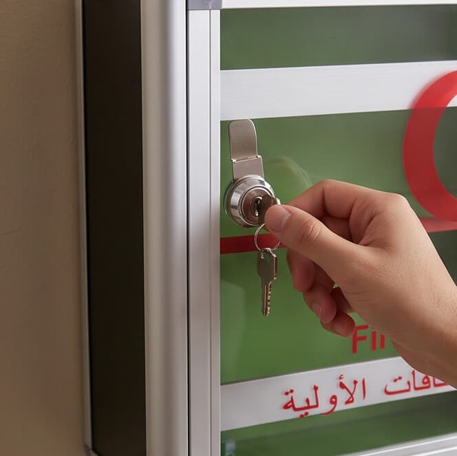 First Aid Box with Aluminum Frame and Security Lock 4