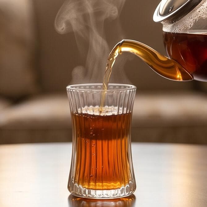 Elegant Glass Tea Set, Multi-Piece Transparent Striped Design, Perfect for Serving Tea and Coffee 3