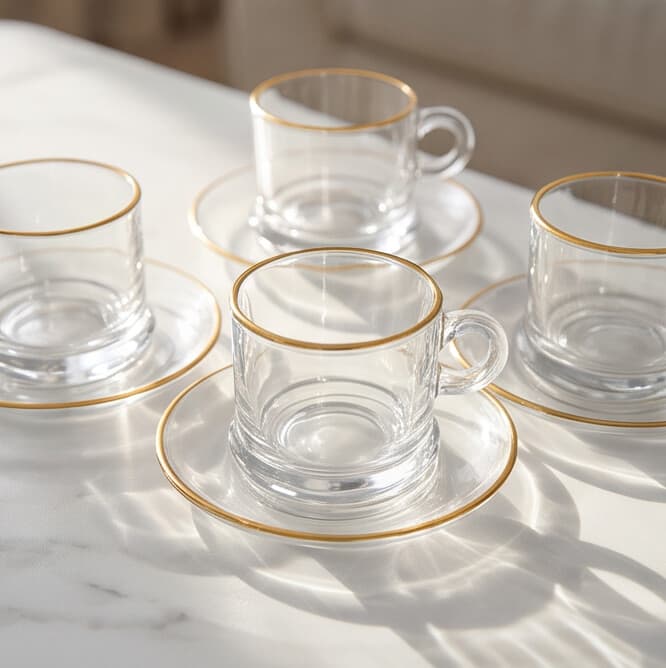 Coffee Cup Glass 12 pcs Set