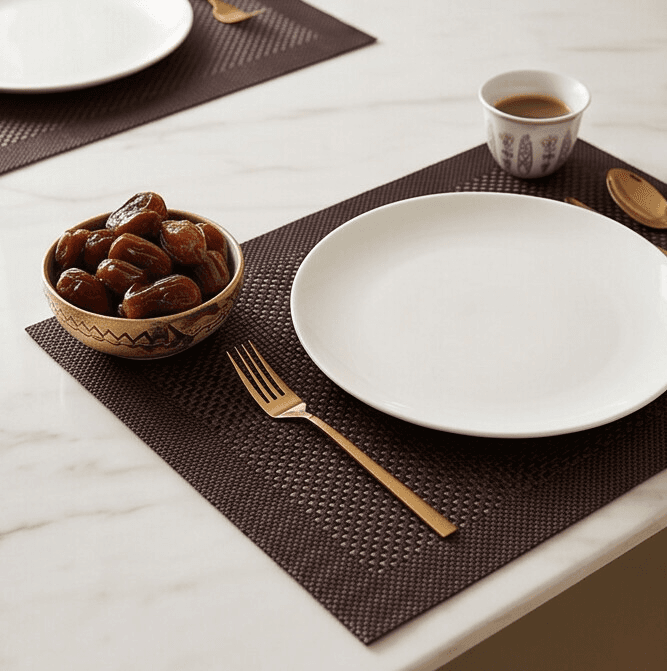 Textilene PVC Woven Placemat – Light Brown – Size 30×45 cm
 7