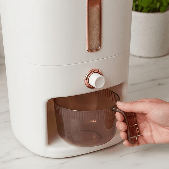 Airtight Rice Storage Container with Bottom Dispensing System 6