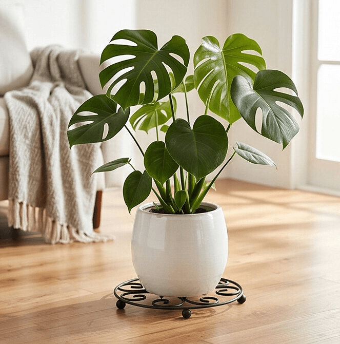 Round Metal Trivet Pot Mat Black 4