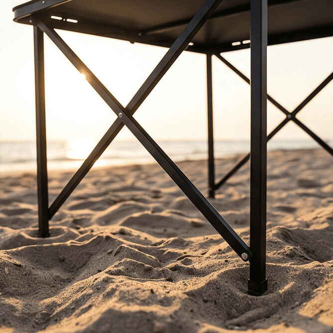 Foldable Camping Table with Sturdy Dual-Panel Top 4