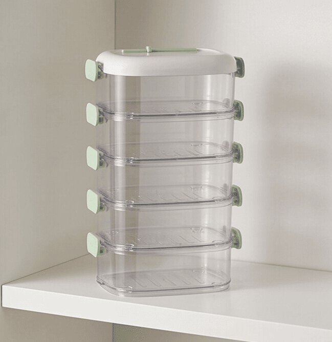 Rectangular Five-Tier Spice Storage Container