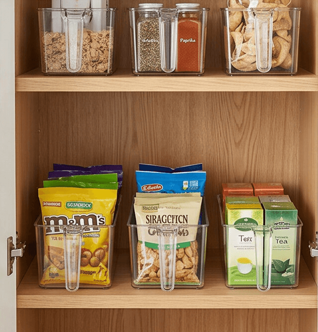 Transparent Storage Box with Handle for Fridge & Kitchen 5