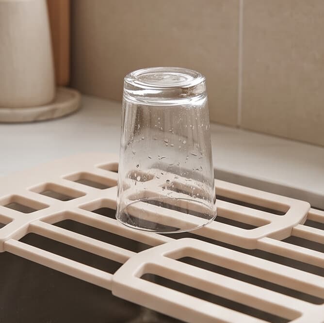 Extendable Sink Drainer Rack - Pink 6