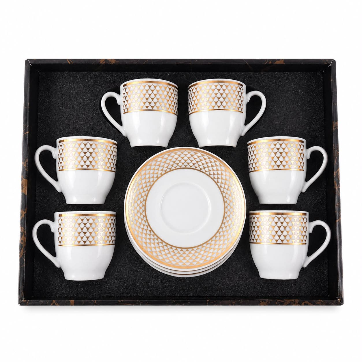 Coffee Cut Set 6Pcs with Saucer 3