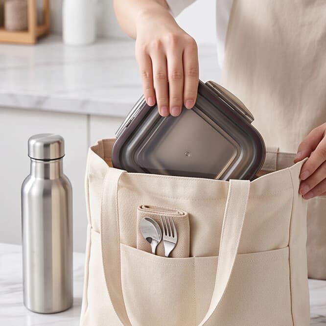 Square Stainless Steel Food Storage Container with Airtight Lid - 600 ML 5