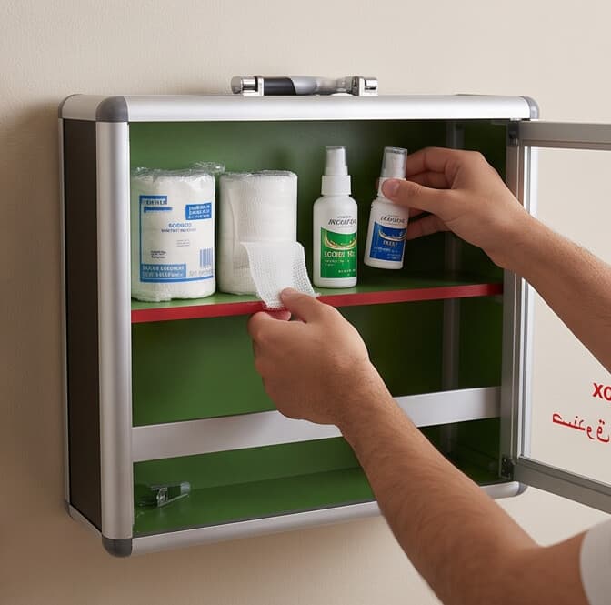 First Aid Box with Aluminum Frame and Security Lock 5