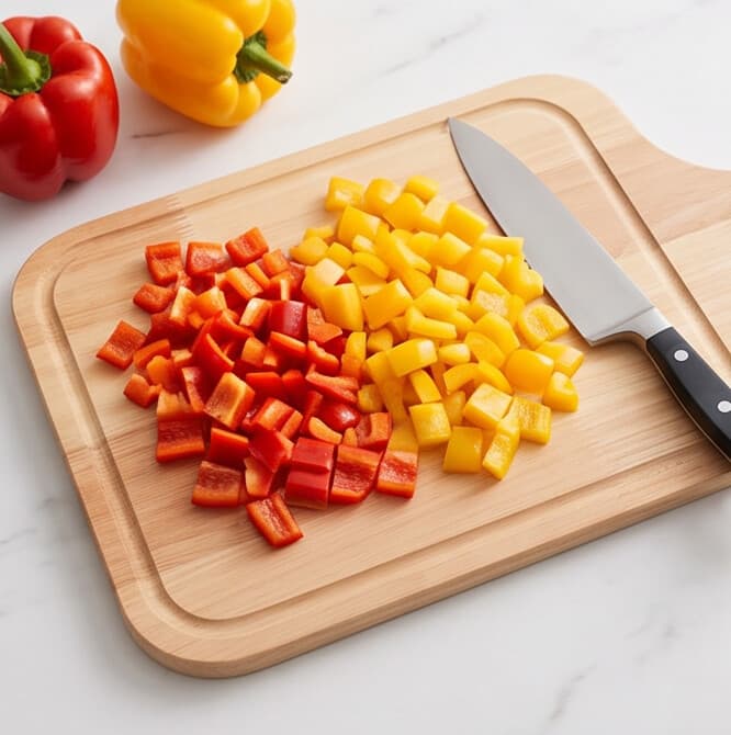 Rectangular Wooden Pizza Board with Handle - 40 cm 5