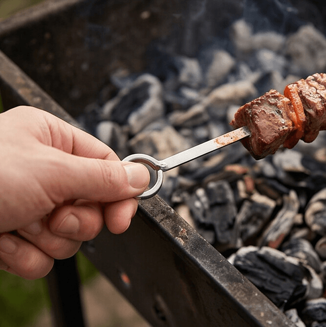 Set of 6 Metal BBQ Skewers 6