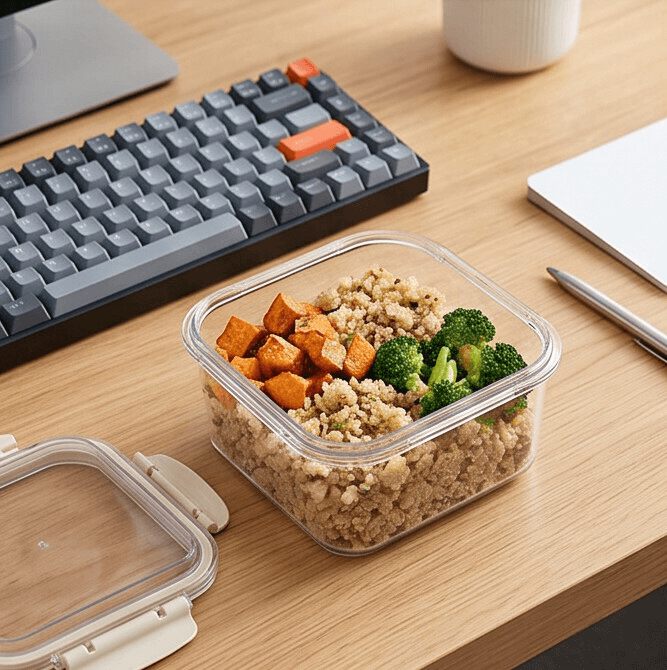 3 Piece Clear Food Storage Container Set with Side Lock 6