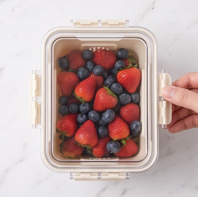 Deep Clear Storage Box with Front Handle and Side Locks 7