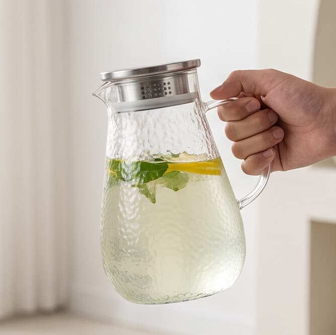 Textured Glass Kettle 
