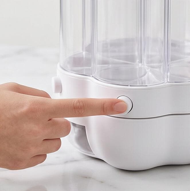 Rotating Multi-Compartment Grain and Spice Container 6