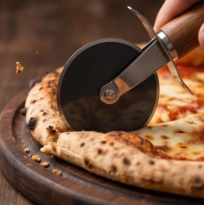 Kitchen Utensil M-Q05 (Wooden Handle Pizza Cutter) 5