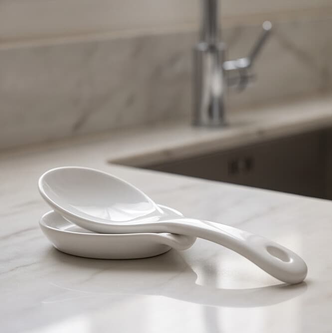 Luxury Large White Melamine Serving Spoon with Long Handle and Hanging Hole – Size 23×7.5 cm

 6