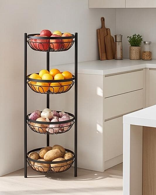 Standing Metal Storage Rack - 4 Shelves 6