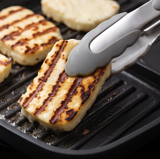 Multi-function square grill pan with a comfortable handle, ideal for grilling. 7