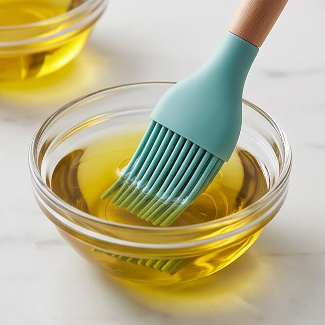 Silicone Cooking and Basting Brush with Handle (27×4 cm) - Sky Blue 1
