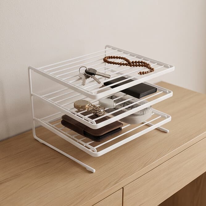 Metal Kitchen Storage Rack - 3 Tier - Coffee 3