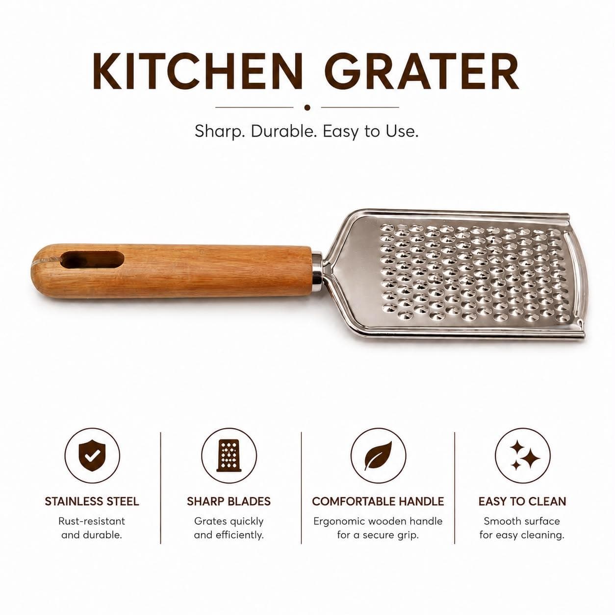 Kitchen Utensil M-Q10 (Wooden Handle Food Grater) 6