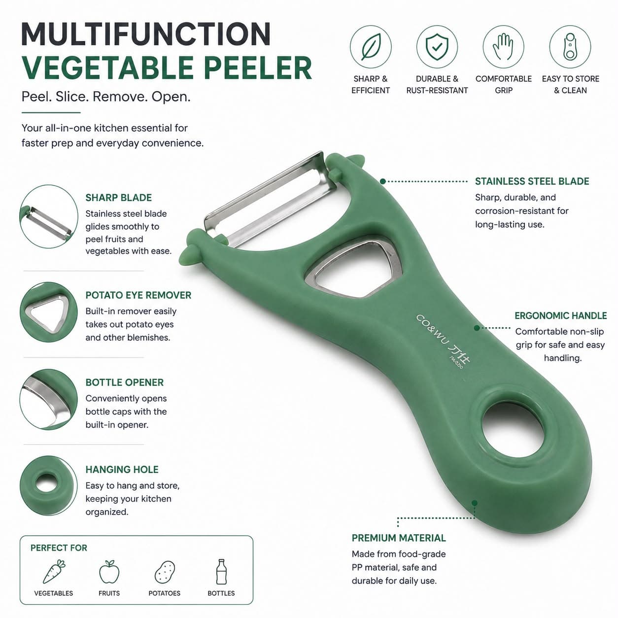 Kitchen Peeler with Bottle Opener 7