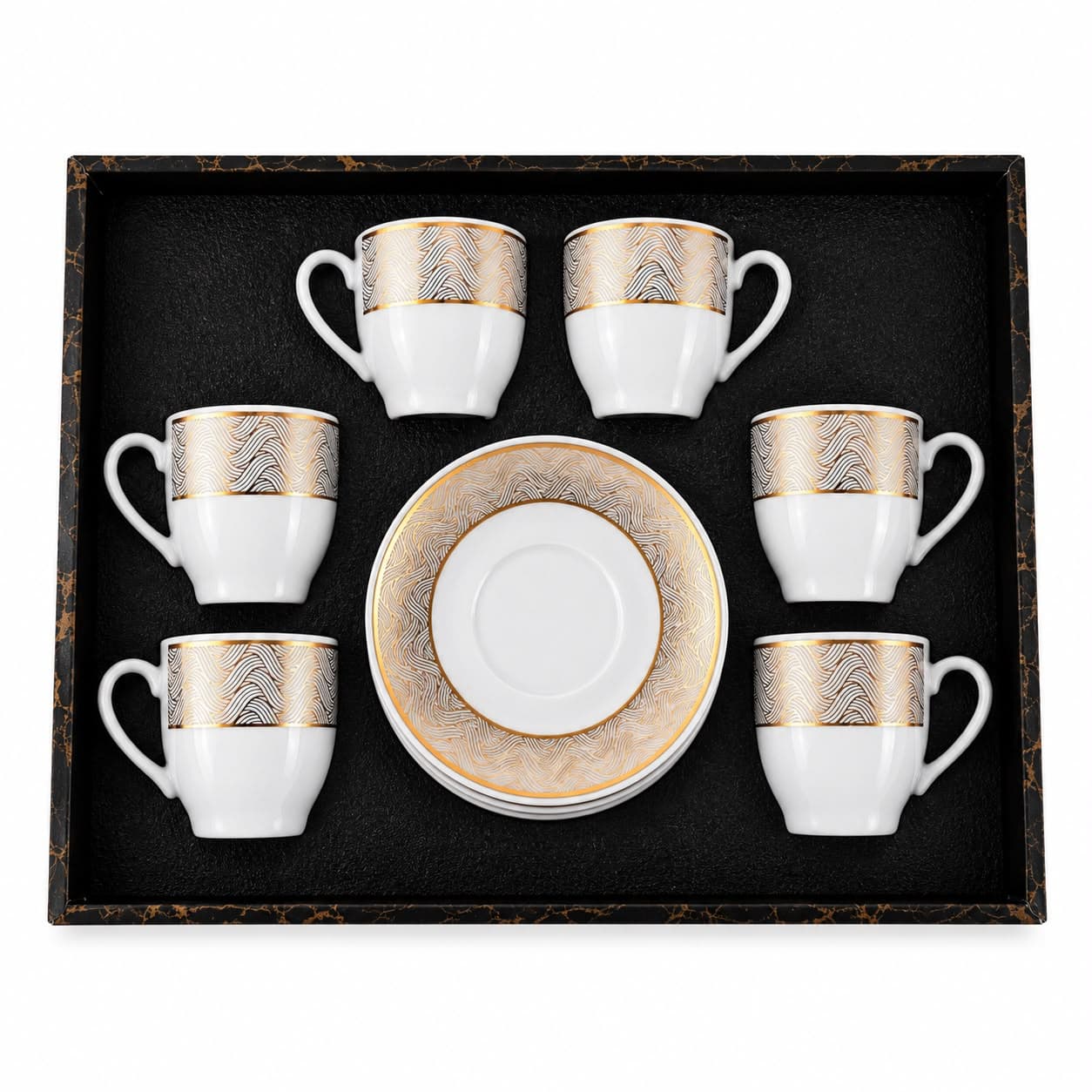 Coffee Cut Set 6Pcs with Saucer 4