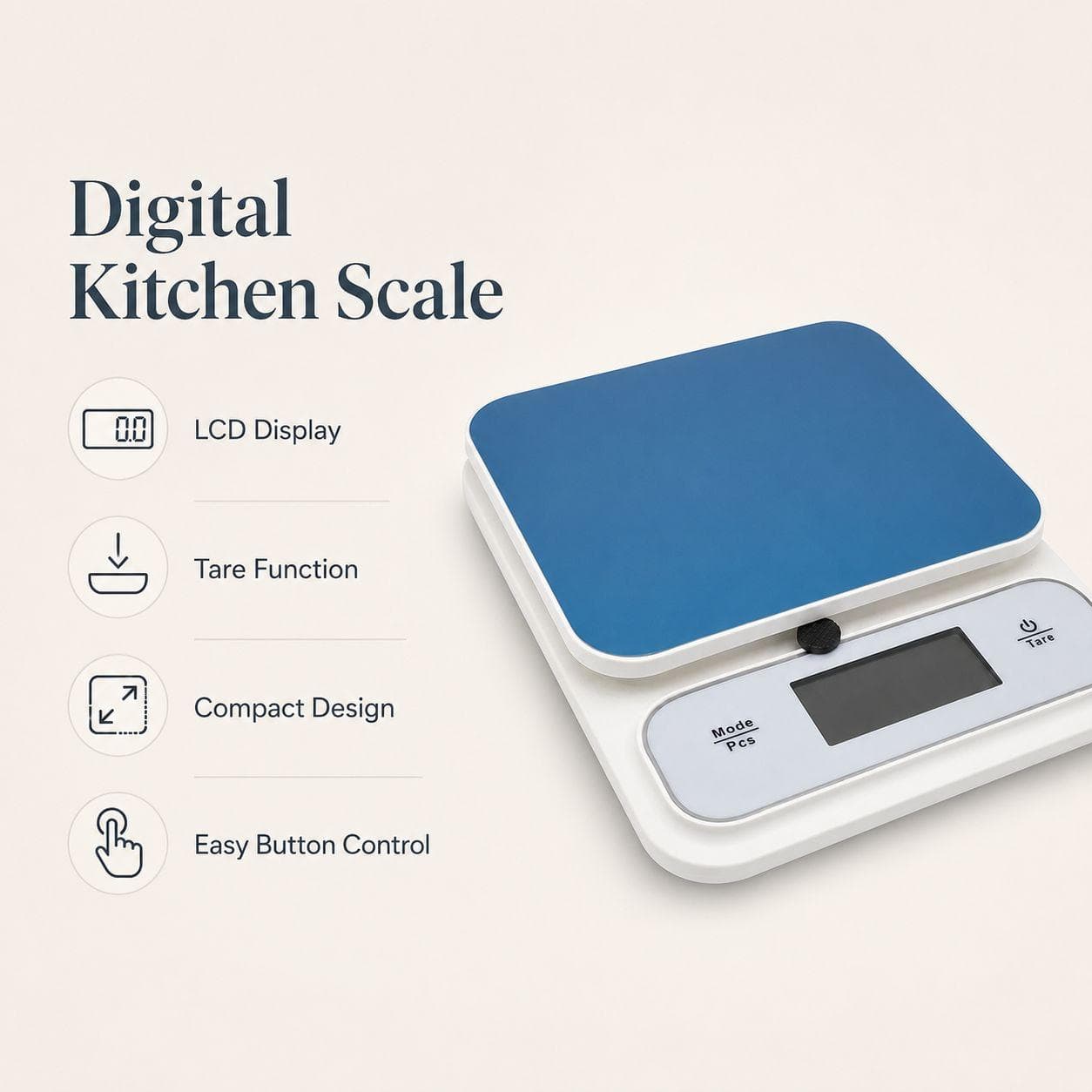 Digital Electronic Kitchen Scale – High Accuracy – LCD Display 6