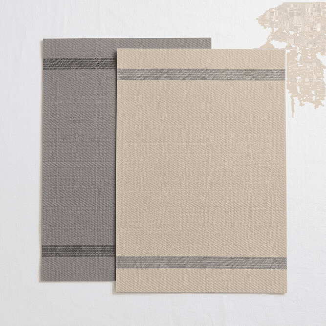 Round Woven Paper Placemat - 38 cm - Set of 2 - Beige 5