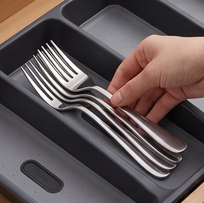 Kitchen Drawer Organizer for Cutlery and Utensils 4